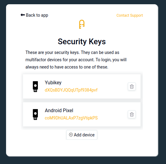 Security Keys