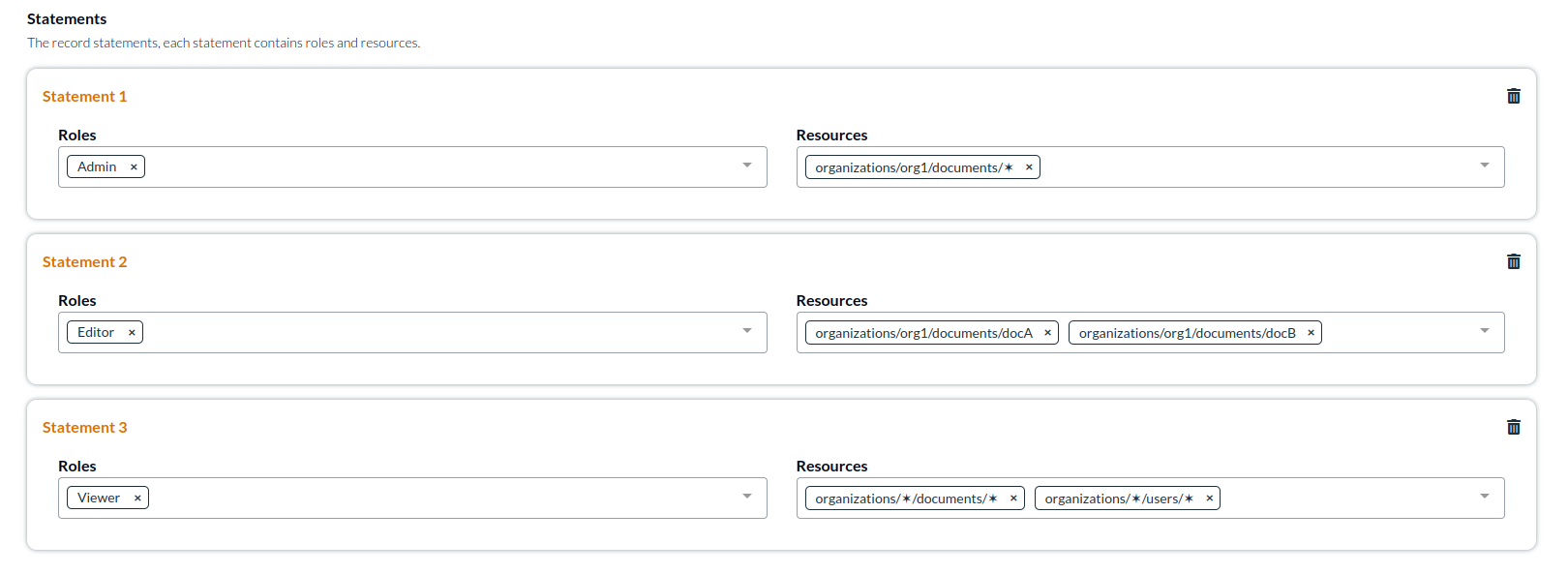 Access record example